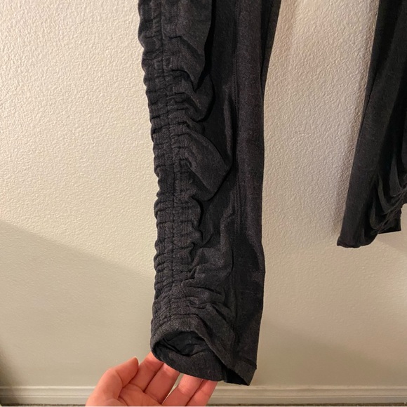Anthropologie Daily Practice Ruched Dark Gray Leggings - Picture 4 of 14
